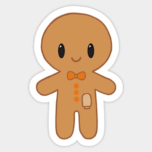 Gingerbread Man with Ostomy bag (Orange) Sticker